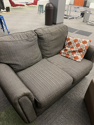 [#B6-29] Black Love Seat - Herringbone Fabric