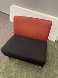 [#B12-32] Lounge Chairs On Wheels - Red/Black