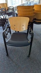 [#B8-1] Chaises de Café en Bois et Bleues