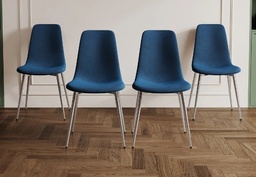 [#B4-124] 111 -  Navy Dining Chair (19.50Dx15.50Wx34H) (photo representation)