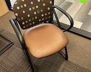 [#B8-134] Patterned Brown Chair