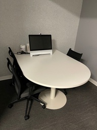 [#C6-66] Half Oval Wall Mounted Table (8')