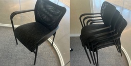 [#B4] Black Stacking Chairs