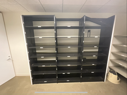 [#D25-89] Tall Metal Shelving, Black 