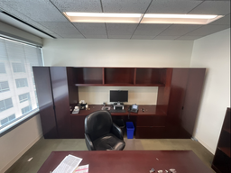 [#E8-143] Private Office Suite, Large Storage Cabinets w/Hutch