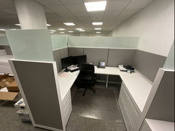 [#A2-145] Workstation 6 x 6 w/Lateral Cabinet &amp; Pedestal