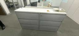 [#D8-124] Filing Cabinet - double 3 drawer