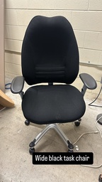 [#B13-90] Wide Black Task Chair