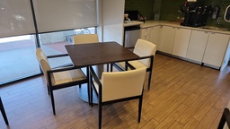 [#C11-35] Table - square , dark wood