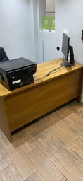 [#E4-3] 2 drawer wooden desk - 59.5”x23.5”x30”