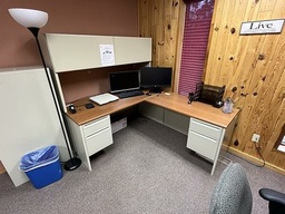 [#E7-8] L-Shape Desk with Overhead - RH