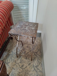 [#C11-434] End Table Metal 12x12x23