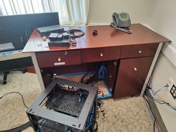 [#D16-149] Media Console Gunlocke 60x27x37