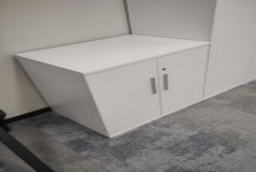 [#D19-6] Cabinet - 2 Door, White, Short