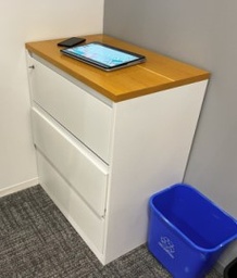 [#D8-5] 3-Drawer File Cabinet w/ Wood Top