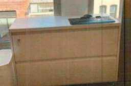 [#D6-30] White Large Two Drawer Cabinet