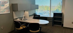 [#E8-54] Left-Hand U-Shape Desk w/ Storage