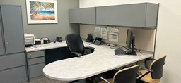 [#E8-56] Right-Hand U-Shape Desk w/ Storage