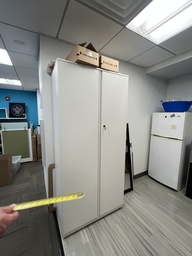 [#D22-4] White Storage Cabinet