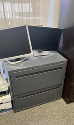 [#D6-39] 2-Drawer Dark Grey File Cabinet 