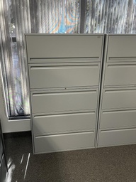 [#D12-42] 5-Drawer Grey File Cabinet