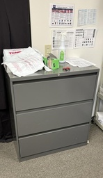 [#D8-52] 3-Drawer Grey File Cabinet