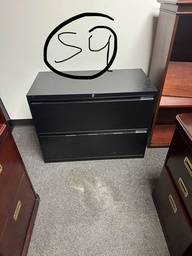 [#D6-54] File Cabinet - 2 Drawer black