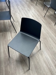 [#B4-45] Metal Black Armles Chair 