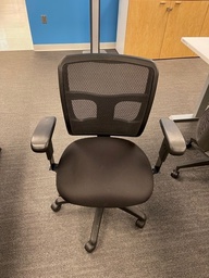 [#B13-83] Black Task Chair with Mesh Back