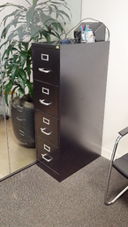 [#D11-6] Black 4H Filing Cabinet