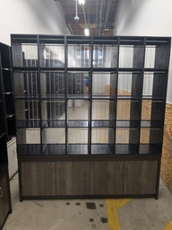 [#I9-1] 6 Column Cabinet - base: L72” x W16” x H24” cabinet: L72” x W16” x H56”