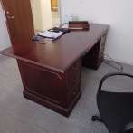[#E4-150] Desk w/ Peds (3'x6')