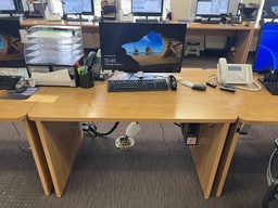 [#E2-10] Dark brown desk (large) 34"x58"