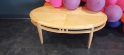 [#C3-10] wood oval coffee table