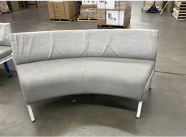 [#B2-11] TEKNION ZONES BENCH - CURVED LOW BACK/GREY/WHITE LEGS