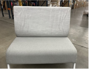 [#B2-13] TEKNION ZONES BENCH - LOW BACK/GREY/WHITE LEGS
