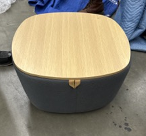 [#C3-18] STUDIO TK CESTO COFFEE TABLE - GREY BOTTOM W/ OAK WOOD TOP