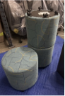 [#B11-38] TEKNION OTTOMAN ROUND/GREY