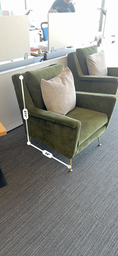 [#B12] Green Fabric Chair