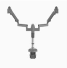 [#H10-4] MF8 - MFlex for M8 Universal Dual Monitor Arm - 8" Straight/Dynamic Link, up to 42 lbs. each
