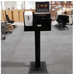 [#I0-11] Bowman Cover Your Cough Compliance Kit w/ Automatic Soap/Sanitizer Dispenser (22Wx60Hx17D)