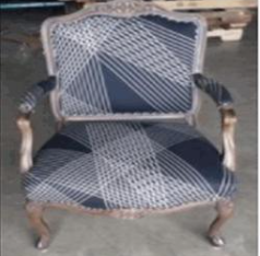 [#B12-20] Tanger Lounge Chair, Wood Frame (25.25Dx 25.75Wx37H)