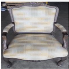 [#B12-21] Tanger Lounge Chair, Wood Frame (25.25Dx25.75Wx37H)