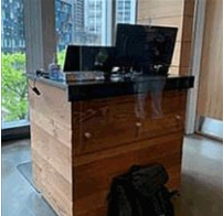 [#K10-15]  Mounted Plexi Shield for Millwork Podiums (48Hx32W)