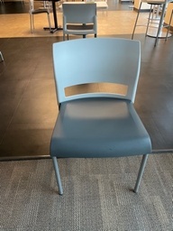 [#B4-14] Break Room Chairs White Grey (Qty: 32)