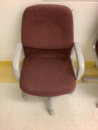 [#B13-52] Desk Chair - Burgundy / Gray