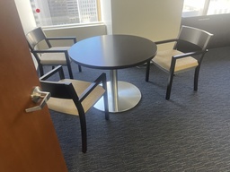 [#C4-24] Dark wood round table