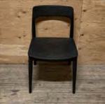 [#B9-20] Mahogany Wood Chair, Curved Back