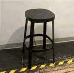 [#B1-44] Black Stool W/Foot Ring