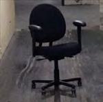 [#B13-76] Black Task Chair/Stool With Adjustable Arms